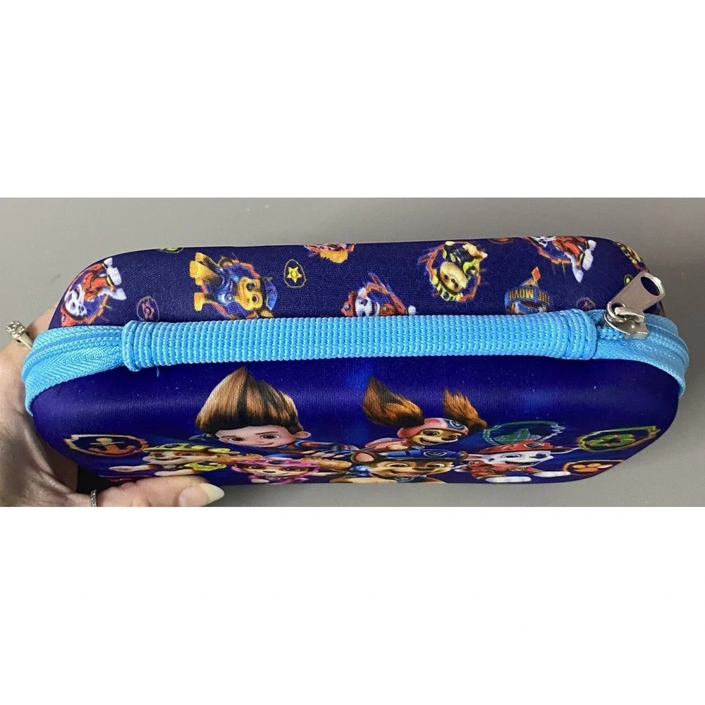 Nickelodeon Paw Patrol Movie Kids Zipper Blue Pencil Case, Ages 3+ NEW 8x4.5x2.5